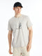 Crew Neck Short Sleeve Printed Combed Cotton Men's T-shirt